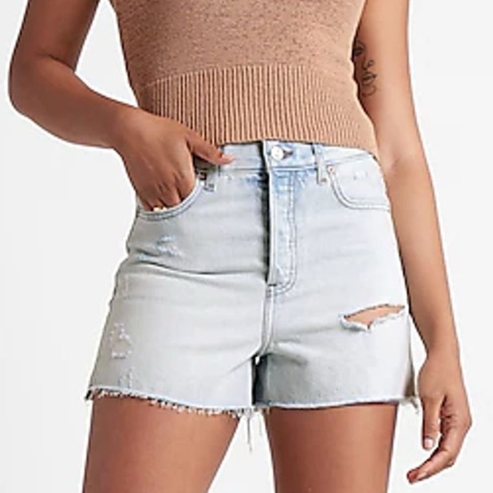 Express Mom Shorts Super High Rise Size 2